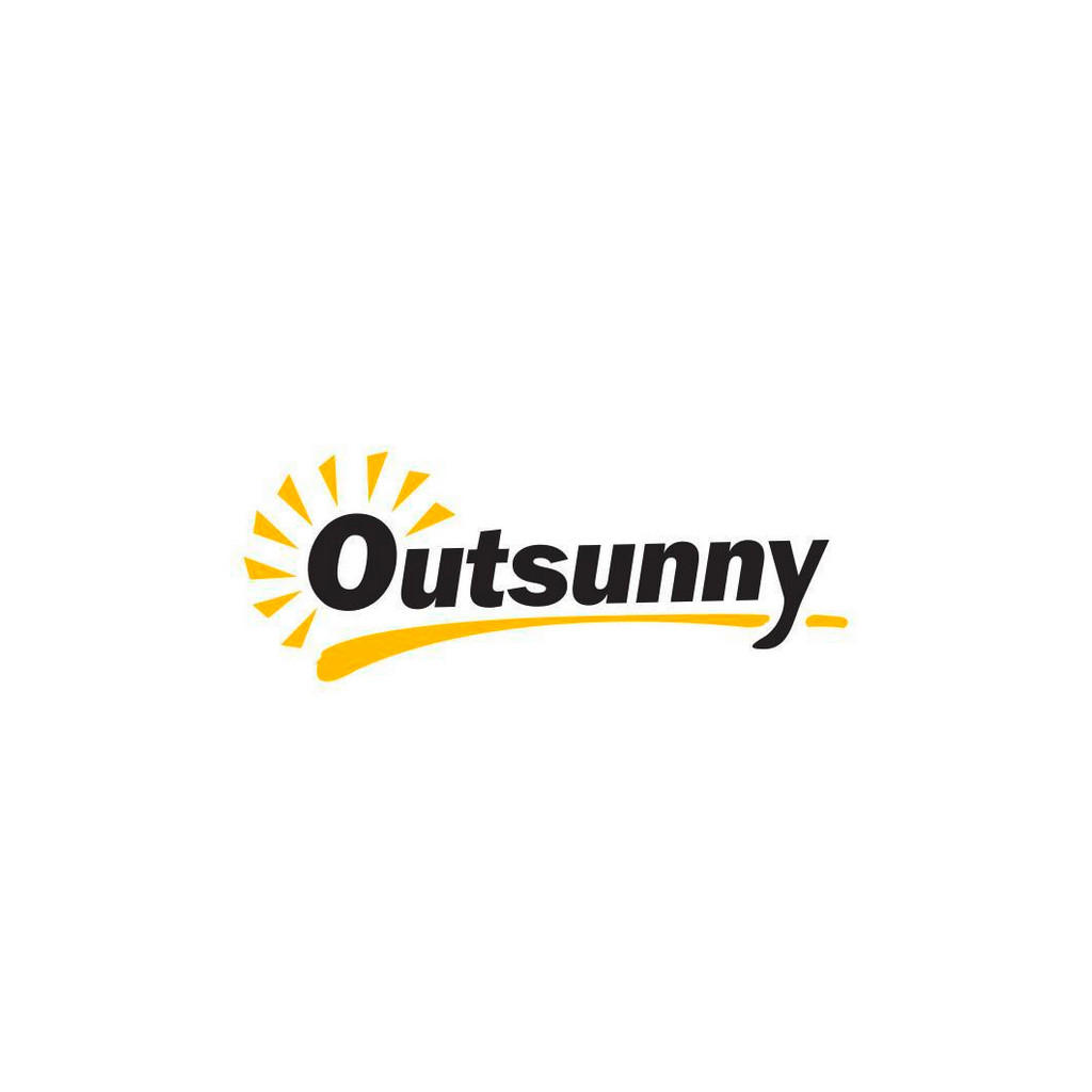 Outsunny Doppelschirm braun Polyester-Mischgewebe B/H/L: ca. 270x250x460 cm 2