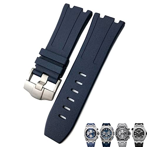 YIHANSS Weiches Armband aus FKM-Fluorkautschuk, 28 mm, für AP-Armband, Audemars Piguet, ROYAL Oak Offshore, wasserdichtes Sportuhrenarmband