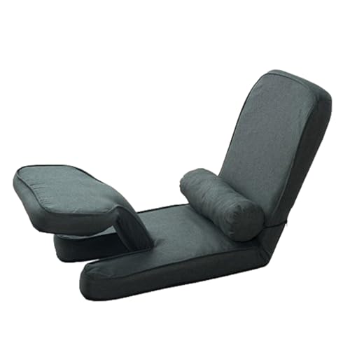 Klappsofa Stuhl, Klappbarer Gaming-Stuhl mit hoher Rückenlehne, weiches Kissen, leicht zusammenklappbar, Sitzsack-Sofa for Teenager und Erwachsene, geeignet for Schlafzimmer, Büro, Wohnzimmer(Gray)