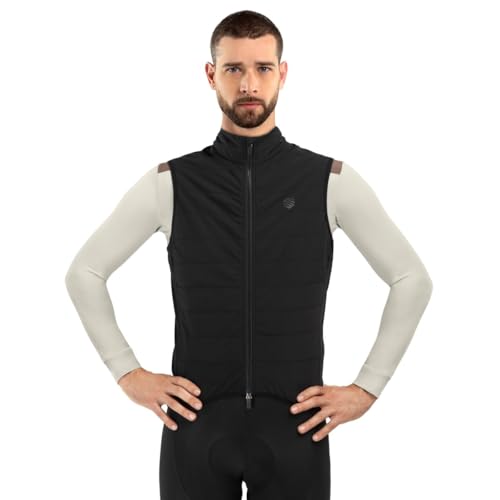 SIROKO SRX Ultra Warm Thermoweste für Herren, Schwarz, Schwarz , Large