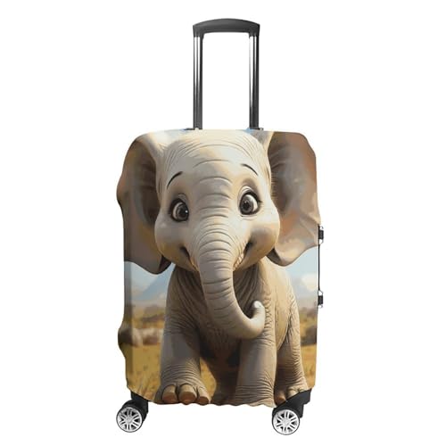 CSGJMYGS Reisegepäckabdeckung, elastisch, waschbar, modisch, kratzfest, Cartoon-Elefant, Koffer-Schutz, passend für 45,7 - 81,3 cm Gepäck, Stil-7, XL