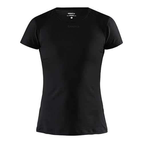 Craft Damen Training Wear Advanced Essence Short Sleeve Slim Trikots, Schwarz, XL