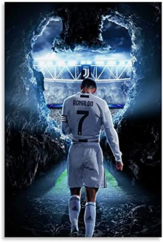 Welmini 5D Diamant Painting Set FüR Erwachsene Und Kinder Cristiano Ronaldo DIY Diamond Kristall Strass Stickerei GemäLde 11.8'x15.7'(30x40cm) Kein Rahmen