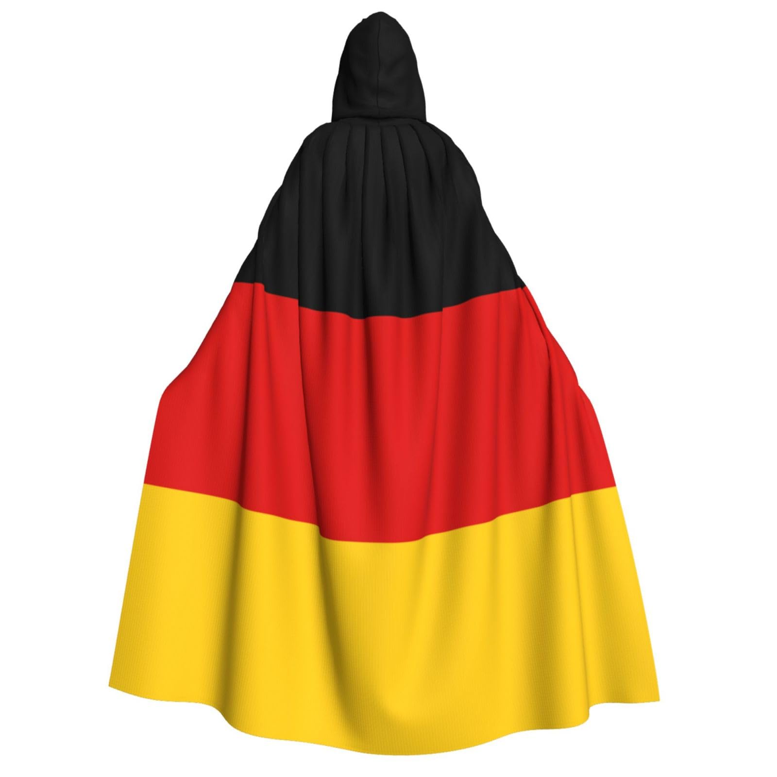 WURTON Kapuzenumhang mit deutscher Flagge, Unisex, für Halloween, Karneval, Cosplay, vielseitig, für Erwachsene