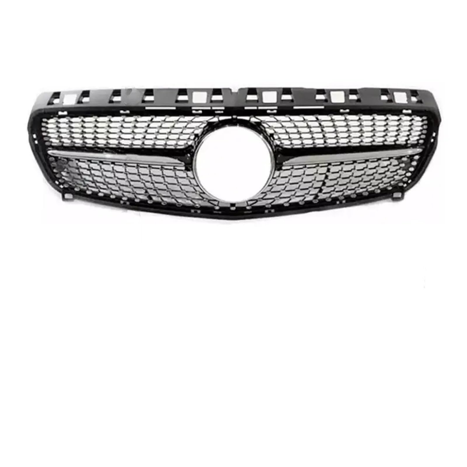 Frontgrills Für A W176 2013 2014 2015 2016 2017 2018 A180 A200 A45 GT Diamant Einlassgitter Frontgrill Renngrill Verkleidung Styling Front Bumper Grille(Glossy Black)