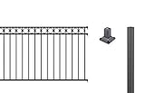Alberts 509507 Zaunkomplettset Circle, zum Aufschrauben | verschiedene Längen und Höhen - wahlweise in verschiedenen Farben | anthrazit | Höhe 100 cm | Länge 10 m