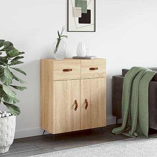 Lauuoeriau Home Items, Sideboard Sonoma Eiche, 69,5 x 34 x 90 cm, Holzwerkstoff, Anzugmöbel