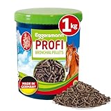 Eggersmann Mein Pferdefutter Profi Bronchial Pellets 1 kg – Ergänzungsfuttermittel für Pferde – Pferdefutter mit natürlichen Kräutern für freie Atemwege – Unterstützt das Abhusten von Schleim