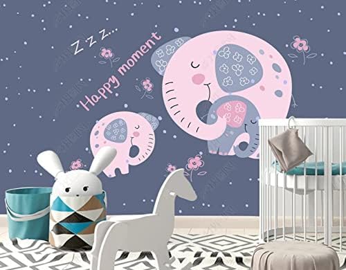 Handgemalte Sternennacht Elefant Baby Kinderzimmer 3D Tapeten Wanddekoration Fototapete Sofas Wohnzimmer Wandbild Schlafzimmer-400cm×280cm