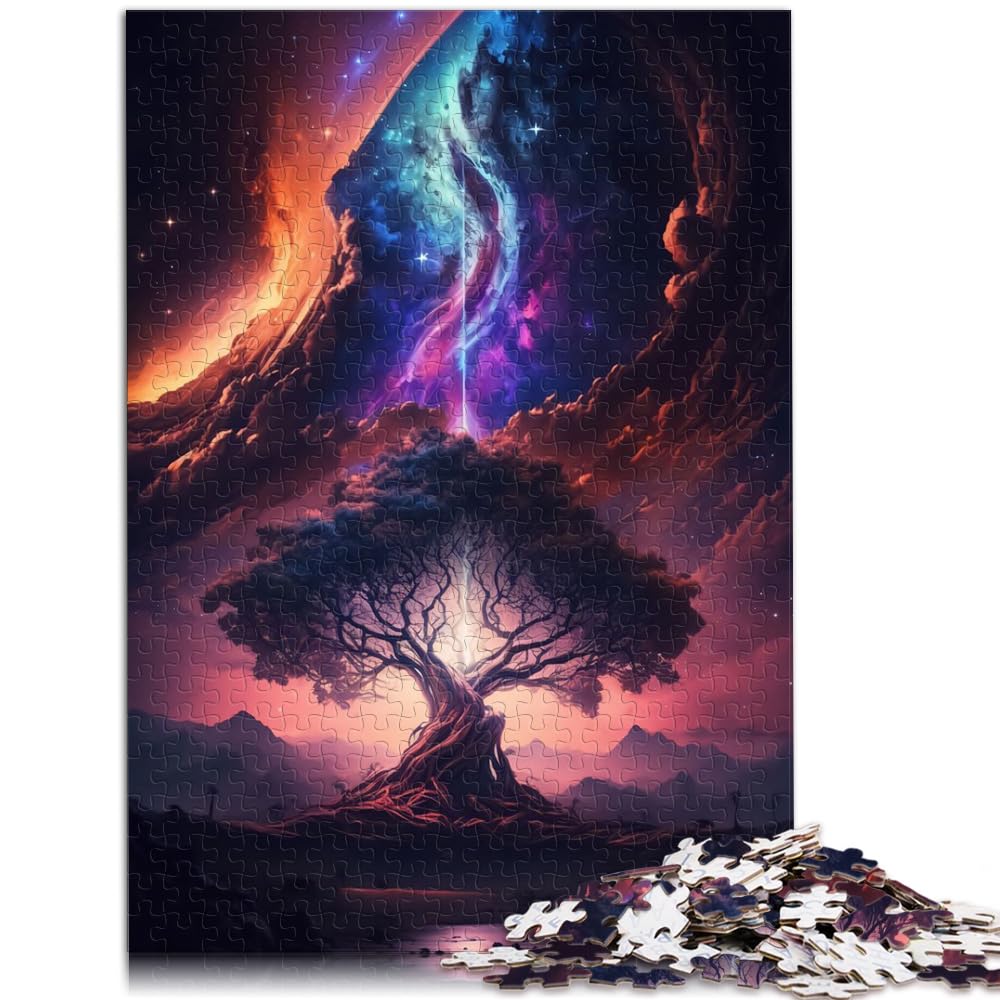 Puzzlespiel „Cosmic Heaven“ mit 1000 Teilen für Erwachsene, Holzpuzzle mit vollständig ineinander greifenden und zufällig geformten Teilen, 1000 Stück (50 x 75 cm)