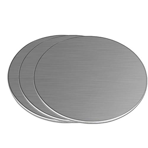 AFuex Rundes Aluminiumblech für DIY-Maschinenteile, Korrosionsbeständigkeit dick 2mm,3pcs,100mmx2mm