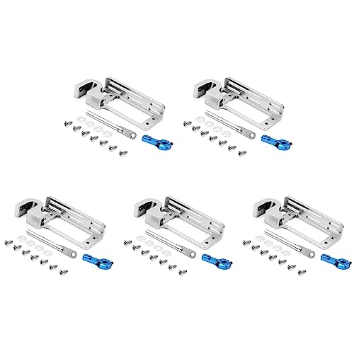 Yangyou 5X Servo Parabolschalter Gerät Luft Fahrzeug Wurfgerät Tarot Dispenser mit 25T Servo Arm für Fernbedienung Auto RC ES3001, Silber + Blau