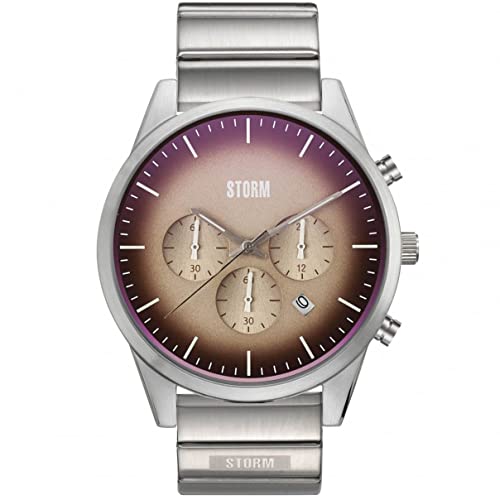 STORM London Crusader Lazer Brown, Herrenarmbanduhr, 5 bar Wasserdicht, Edelstahlgehäuse, Dual-Time, Datumsfunktion …