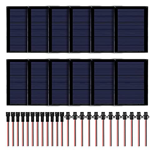 Kiudduy -Solarpanel, 12 StüCk, Solarpanel-Zellen, Solarpanel für Solarenergie, Heimwerker- und Wissenschaftsprojekte - BatterieladegeräT