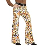 W WIDMANN MILANO Party Fashion - 70er Jahre Herrenhose Bubbles, Schlaghose, Flower Power, Disco Style