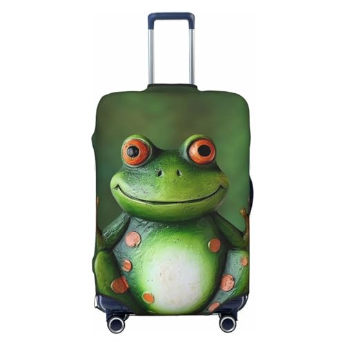 CSGJMYGS Welcome Frog Gepäckhüllen für Koffer, waschbar, modisch, dehnbar, kratzfest, passend für 45,7 - 81,3 cm Gepäck, XL, Schwarz, XL, Schwarz , XL