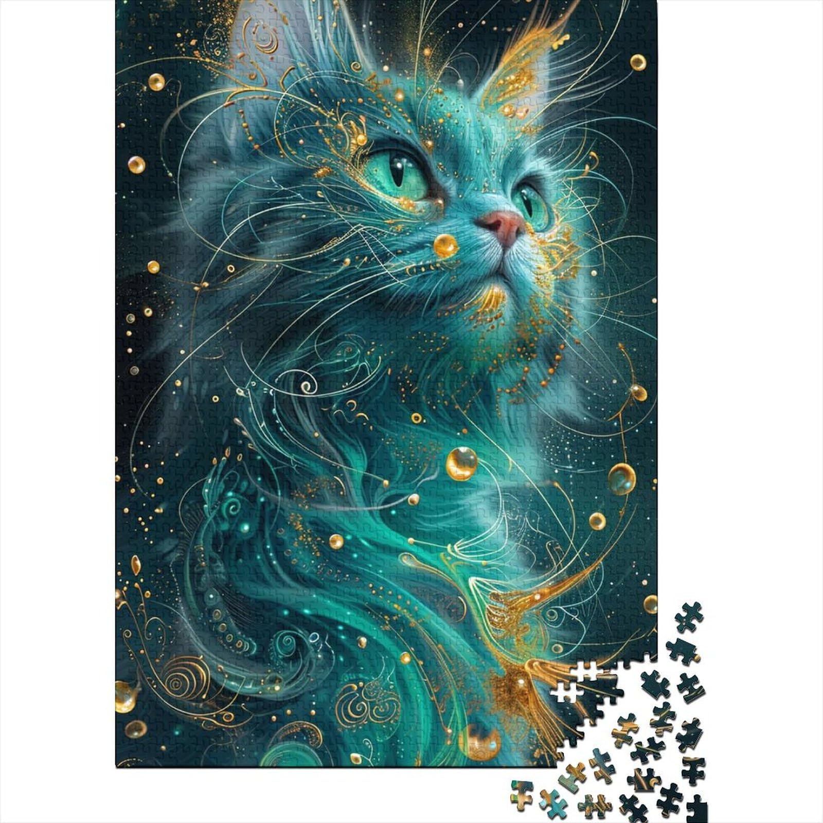 Art Cat Puzzles Puzzles für Erwachsene und Teenager, 1000 Teile Puzzles für Erwachsene, Puzzles für die ganze Familie (75x50cm)