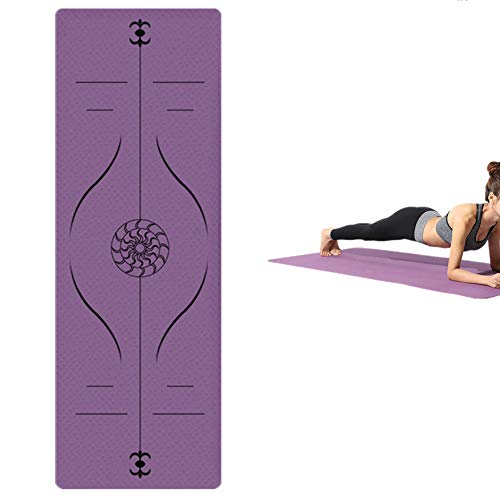 Yoga Matte Jogamatte Trainingsmatten für Heimgymnastik dick Yoga Mat Dick Trainingsmatten für das Heim-Fitnessstudio Trainingsmat darkpurple,positionline