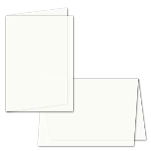 300x faltbares Einlege-Papier für A6 Doppelkarten - transparent-weiß - 143 x 200 mm (100 x 143 mm gefaltet) - ideal zum Bedrucken mit Tinte und Laser - hochwertig Mattes Papier von Gustav NEUSER®