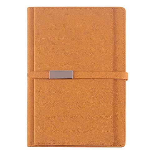 Taschenbuch Mini Journal, Notizbuch, liniert, Tagebuch und Premium-PU-Papier, Hardcover, A5, 192 Seiten for Büro, Zuhause, Schule, Geschäft, fünf Farben, Tagebuch(Orange*2)