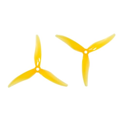 LSFWJP for Gemfan 4 Paar for Hurricane 51477 5,1X4,77X3 3-Blatt PC Propeller for RC FPV Racing Freestyle 5 Zoll Drohnen Ersatz DIY Teile (Color : 4Pairs Yellow)