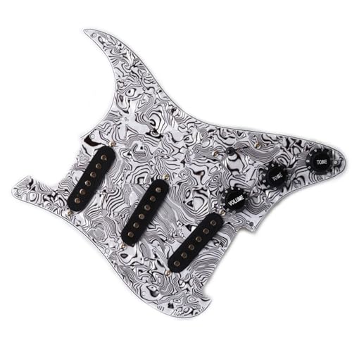 Standard-Pickguard-Tonabnehmer SSS Schlagbrett für E-Gitarre, vordere Abdeckung, Standard-Gitarrenteile, langlebiges Kit (Color : 6)