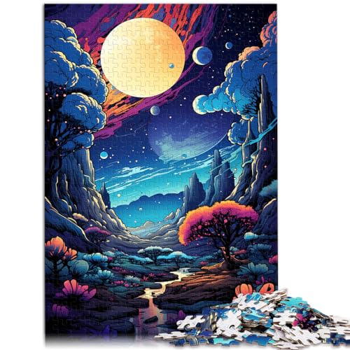 Puzzle für Puzzle „Die farbenfrohe psychedelische Schönheit des Himmlischen Gartens“ für Erwachsene, 1000-teiliges Puzzle, Holzpuzzle, Heimkunstdekor, 1000 Teile (50 x 75 cm)