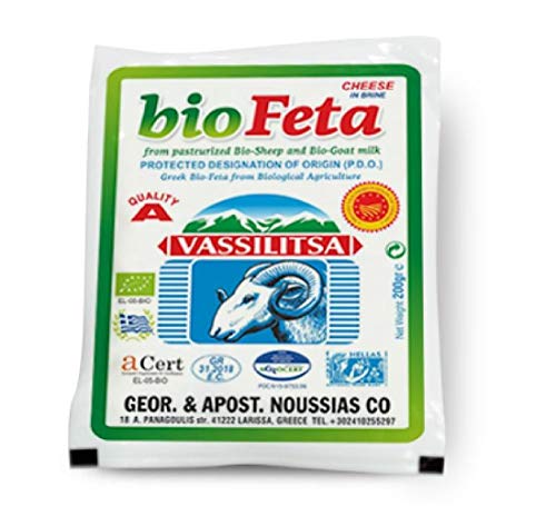 BIO Feta Vassilitsa BIO Schafkäse - 9x 200g - BIO Fetakäse BIO griechischer Feta BIO Schafskäse in Salzlake vakuumiert 43% Fett i.Tr. aus Griechenland Vakuumverpackung Biologisch (9x 200gramm)