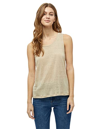 Peppercorn Marina O-Ausschnitt Top | Damen Top In Beige | Frühling Damen Oberteile | Größe Xl