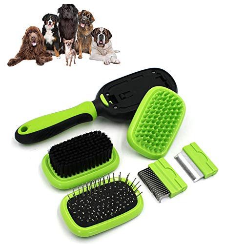 Rysmliuhan Shop Flohkamm HundebüRste Hundemassage Pinsel Hundebürsten für langhaarige Hunde Back Combing Brushes Anti-Knoten-Pflegekamm für Hunde Katzenflohkamm