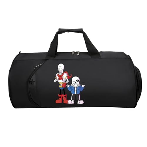 Kleine Reisetasche Anime, Groß Wasserdicht Sporttasche, Weekender HandgepäCk Koffer füR Herren Und Damen Flugzeug(Black 10)