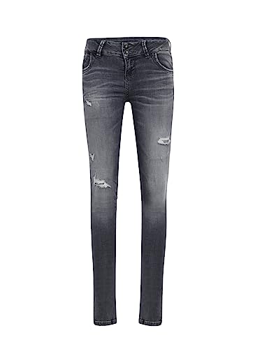 LTB Jeans Damen Jeans Molly M - Jeans Damen Slim aus Baumwollmischung Slim Denim Mittel mit Reißverschluss Mittlere Taille - Grau