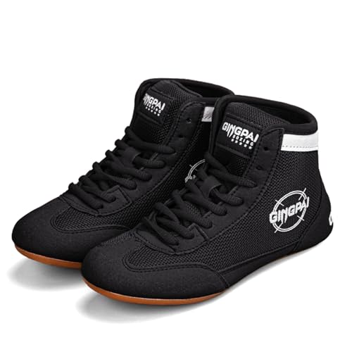 Zeihyeurus Ringerschuhe Herren,Fitness Training Boxschuhe,Boxschuhe FüR Jugendliche,Atmungsaktive Boxstiefel,Leichte Und,Atmungsaktive,Flexibel,Langlebig,Fitness,Sport,Kampf,Sanda,Taekwondo,Wettkampf