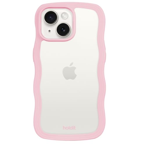 holdit Wavy Case - Pink/Transparent - iPhone 15/14/13