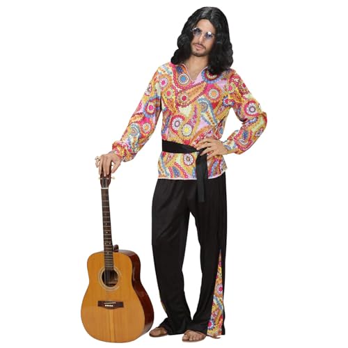 WIDMANN 76191 COSTUME UOMO HIPPIE S FANTASIA FIORI #7619