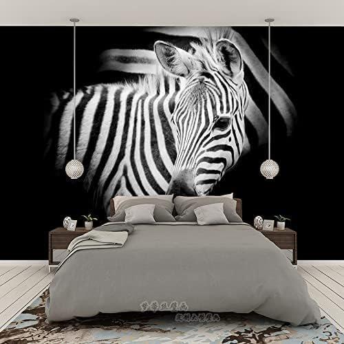 Einfaches Schwarzes Und Weißes Zebra 3D Tapeten Wanddekoration Fototapete Sofas Wohnzimmer Wandbild Schlafzimmer-250cm×170cm