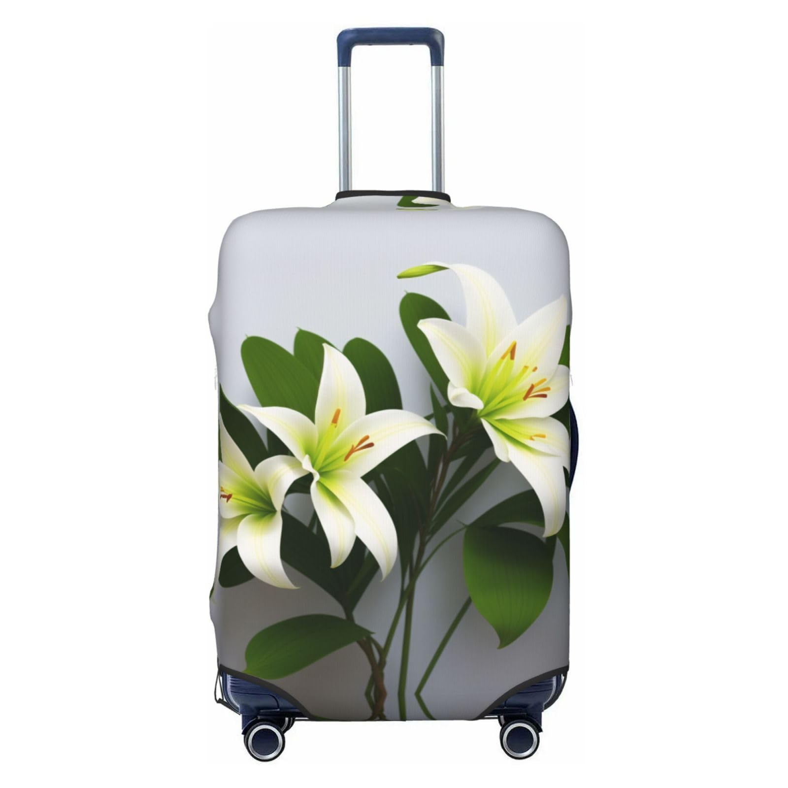 Miniks Lily Flowers Reisegepäckabdeckung, robuster Koffer-Schutz, passend für 45,7 - 81,3 cm große Gepäckstücke, Größe XL, Schwarz, X-Large