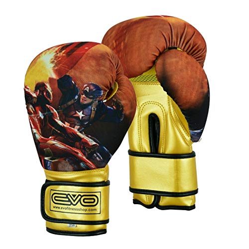 Islero Fitness EVO Kinder-Boxhandschuhe für MMA-Tasche, Gel-Punchingsack, Muay Thai, Kampfsport, Kickboxen, Sparring, Training, Kampf, UFC-Handschuhe, 113,4 g, 170,1 g, 227,8 g (8 oz)