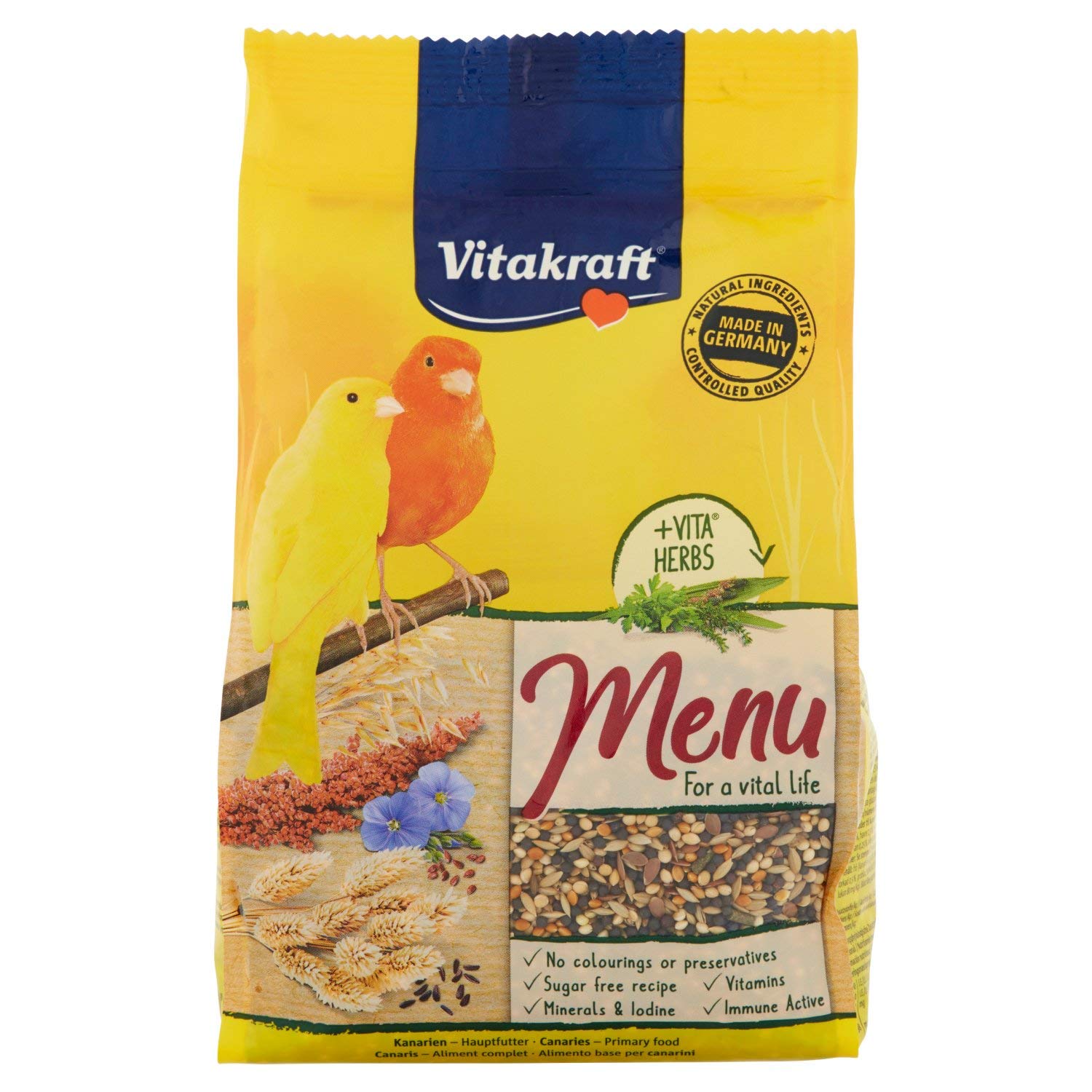 6 x Vitakraft Kanarienvogel-Menü, 500 g.