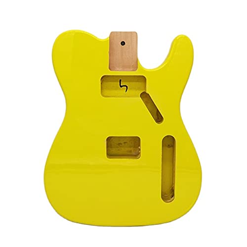 Gitarrenkorpus unfertig Gelber Körper DIY. Gitarrenteile Pappelholz-Gitarrenkörper-Gitarren-Fass