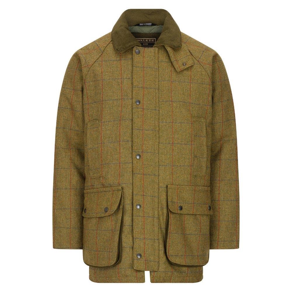 WALKER AND HAWKES Herren Country-Jacke aus Tweed - für die Jagd geeignet - Waldgrün - Größe L (44"-46")