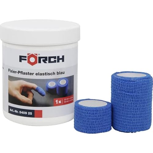 Förch FIXIER PFLASTER ELASTISCH BLAU SELBSTHAFTEND ÖL SCHMUTZABWEISEND 25 / 50MM (3)