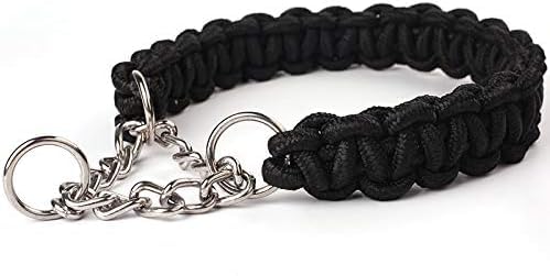 Hundehalsband Samojeden-Hundehalsband Mittelgroßer großer Hund Golden Retriever Labrador-Halsband Heimtierbedarf Robust und langlebig,Schwarz,L