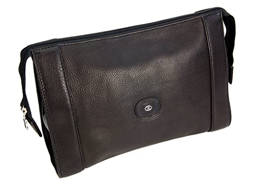 Toilette-Tasche, Amalfi-Vollrindleder, 290 x 185 x 110 mm schwarz 1 Stk.