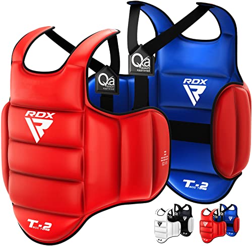 RDX TKD Körperschutz Boxen Kampfsport MMA Reversibel Körperschutzweste Kampfwesten (MEHRWEG)