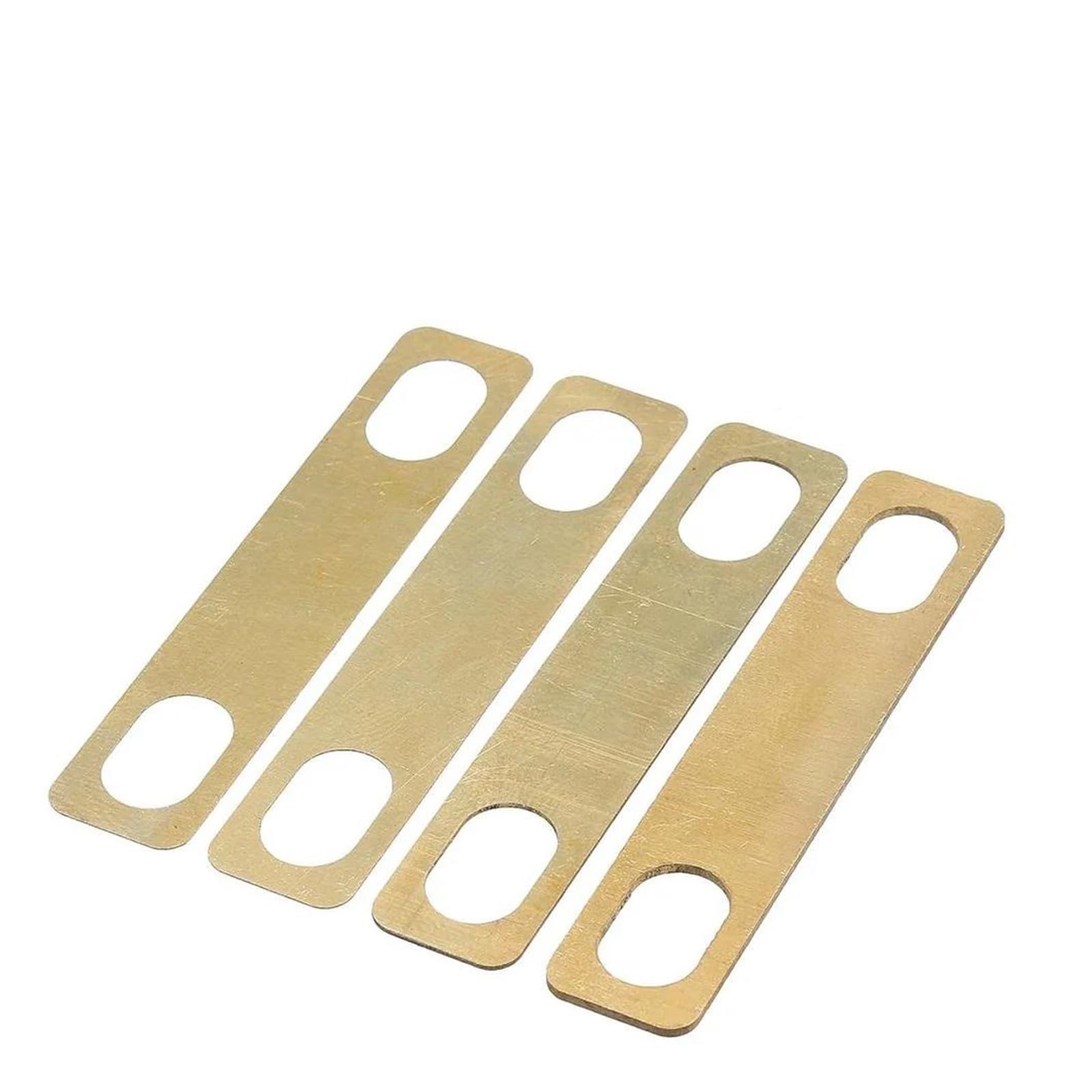 4PC Gitarre Hals Platte Gitarre Dichtung Ersatz Gitarre Neck Shim 0,2mm 0,5mm 1mm Dicke Messing Distanzscheiben Set Luthier Werkzeug