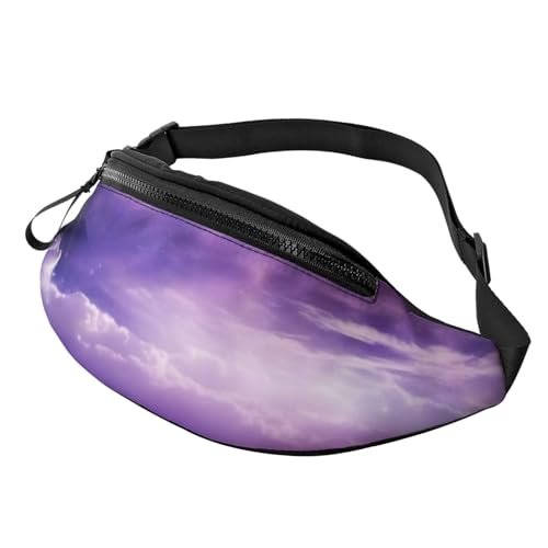 Bauchtasche mit Weihnachtsmann-Motiv, leichte Hüfttasche für Reisen und den täglichen Gebrauch, Galaxy Starry Space Purple Starry, Einheitsgröße