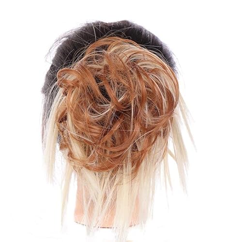 Haarteile Haarknoten Synthetische Haarknoten-Verlängerung Messy Chignon Scrunchie Short Straight mit elastischen Haarbändern Hochsteckfrisur Haarteil Hitzebeständig for Frauen Brötchen Haare (Color :