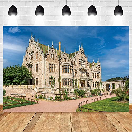 Kulisse Schloss Klassische Vintage Architektur Spanien Stadt Landschaft Haus Portrait Hintergrund Fotografie Fotostudio Banner/300x200