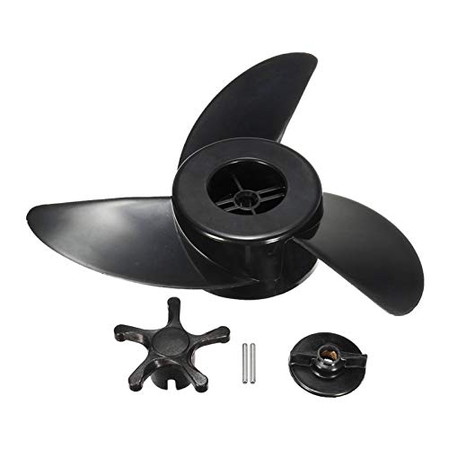 Jodriva Bootsmotorpropeller Außenbordmotorteile Propellerlüfterflügel ET34ET44ET54 9CM, for Haibo ET34 ET44 ET54 Bootspropeller